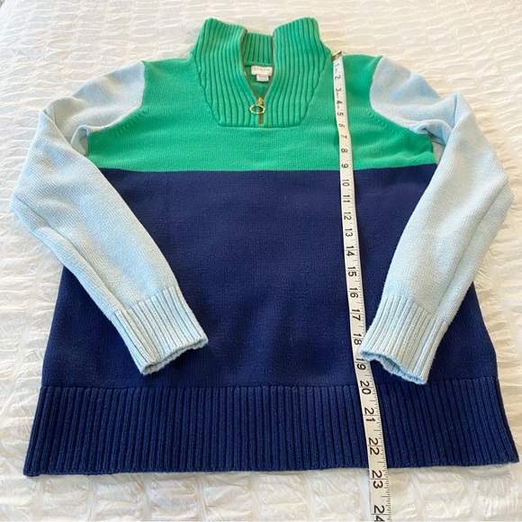 J Crew color block zip sweater - Picture 5 of 6